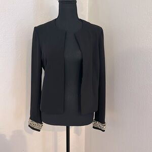 H&M Black Blazer With Gold Detailing